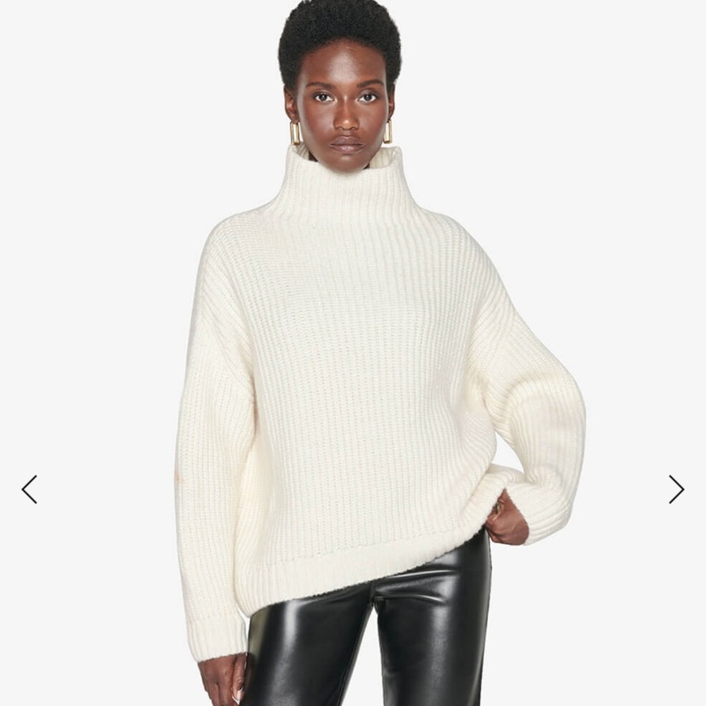 Anine Bing Sydney Sweater in Cream color, size Large